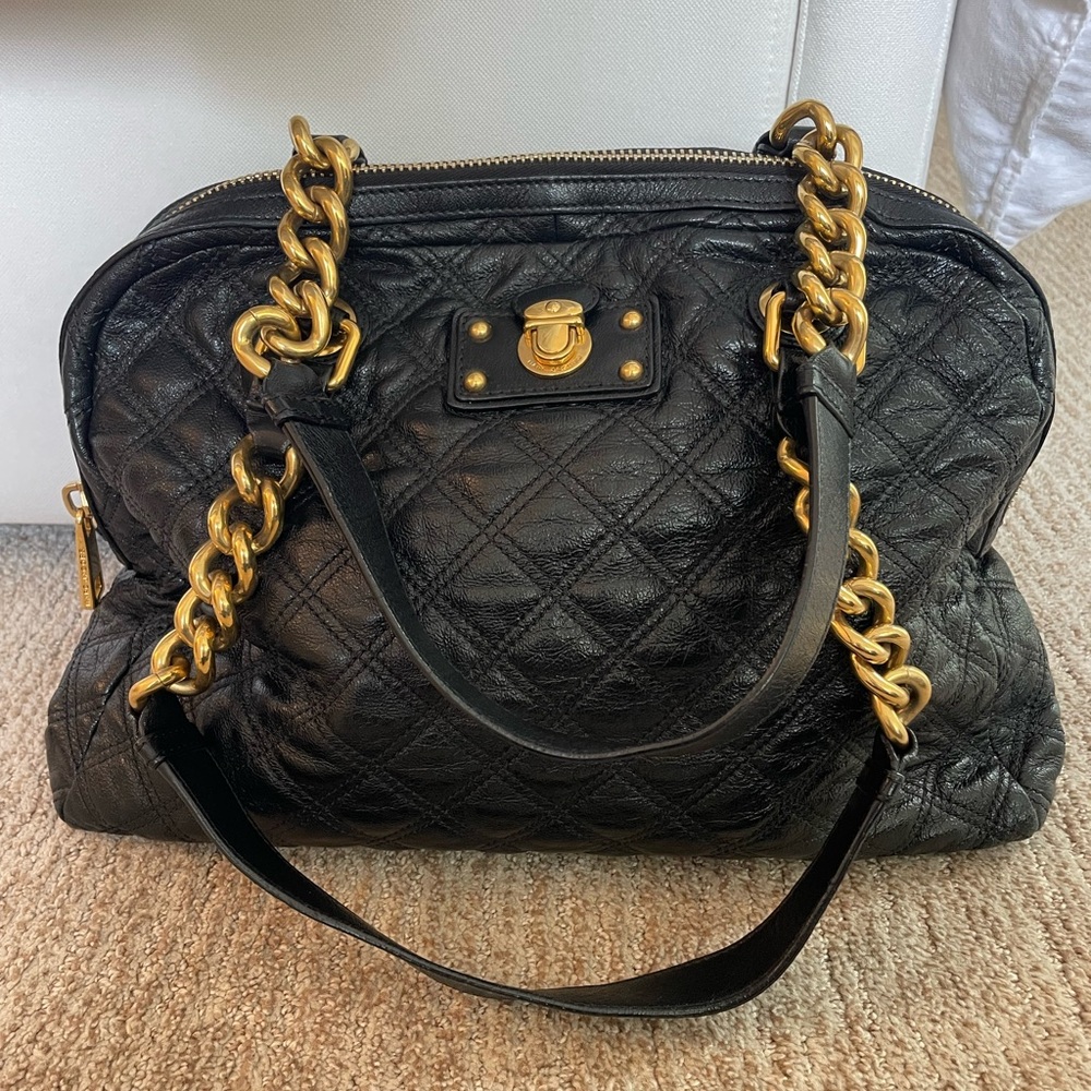 Authentic Marc Jacob’s Quilted Karlie Leather Satchel Bag